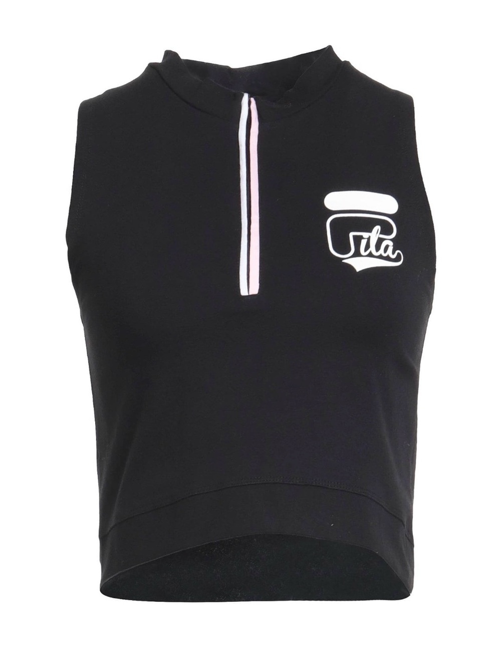 Fila Quarter Zip Sleeveless Crop Tank